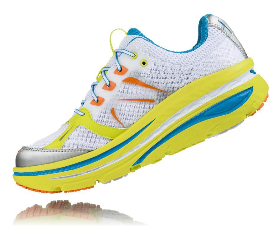 Running Shoes Mens - Hoka One One Bondi B - White - LNCQZBH-30